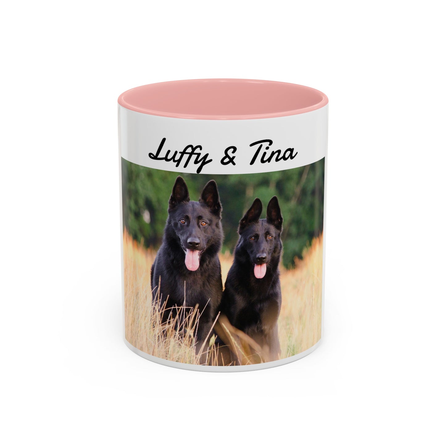 Custom Pet Photo Accent Coffee Mug