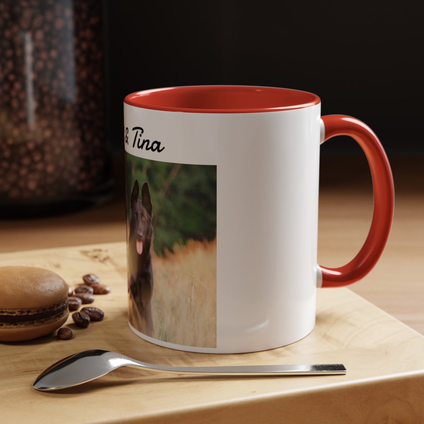 Custom Pet Photo Accent Coffee Mug