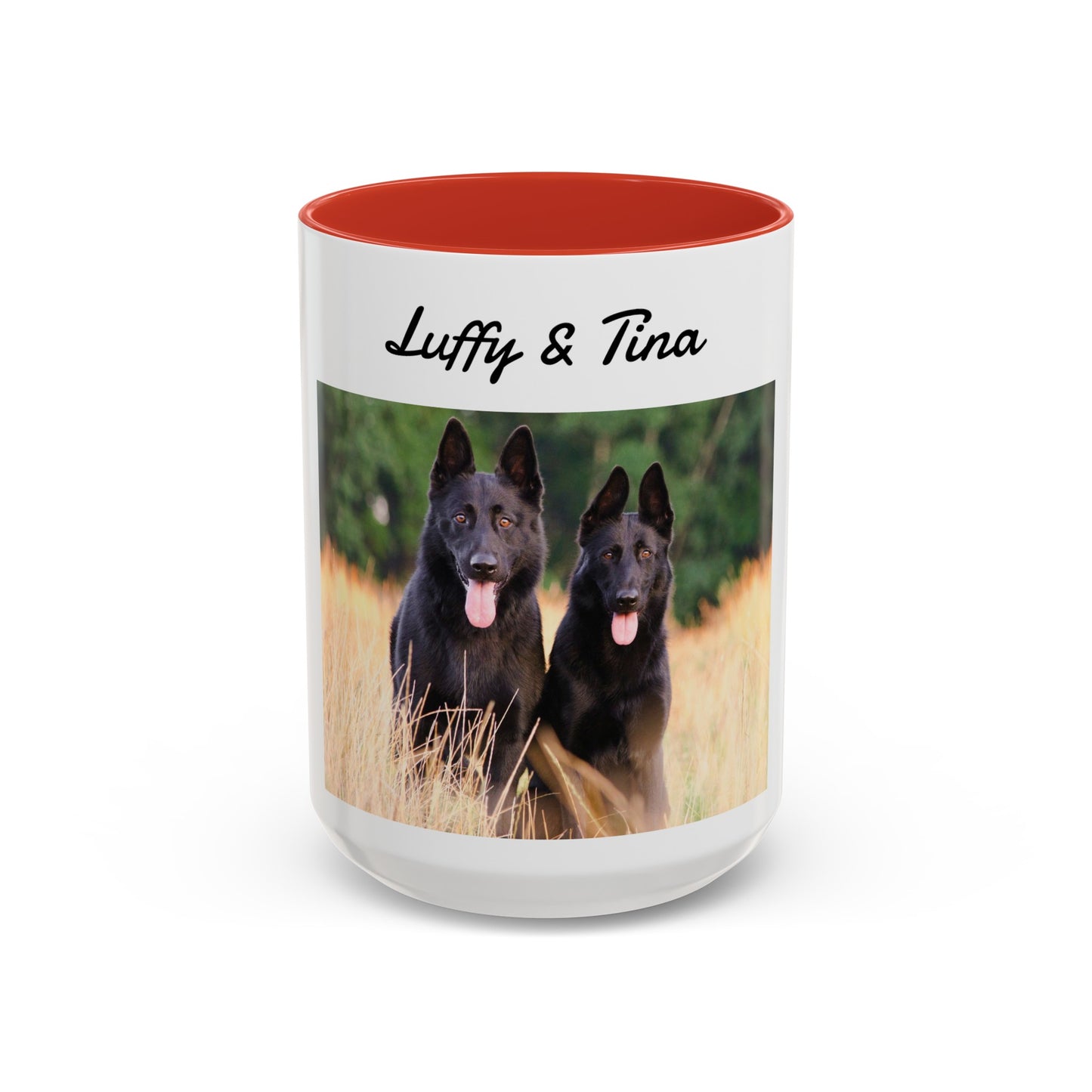 Custom Pet Photo Accent Coffee Mug