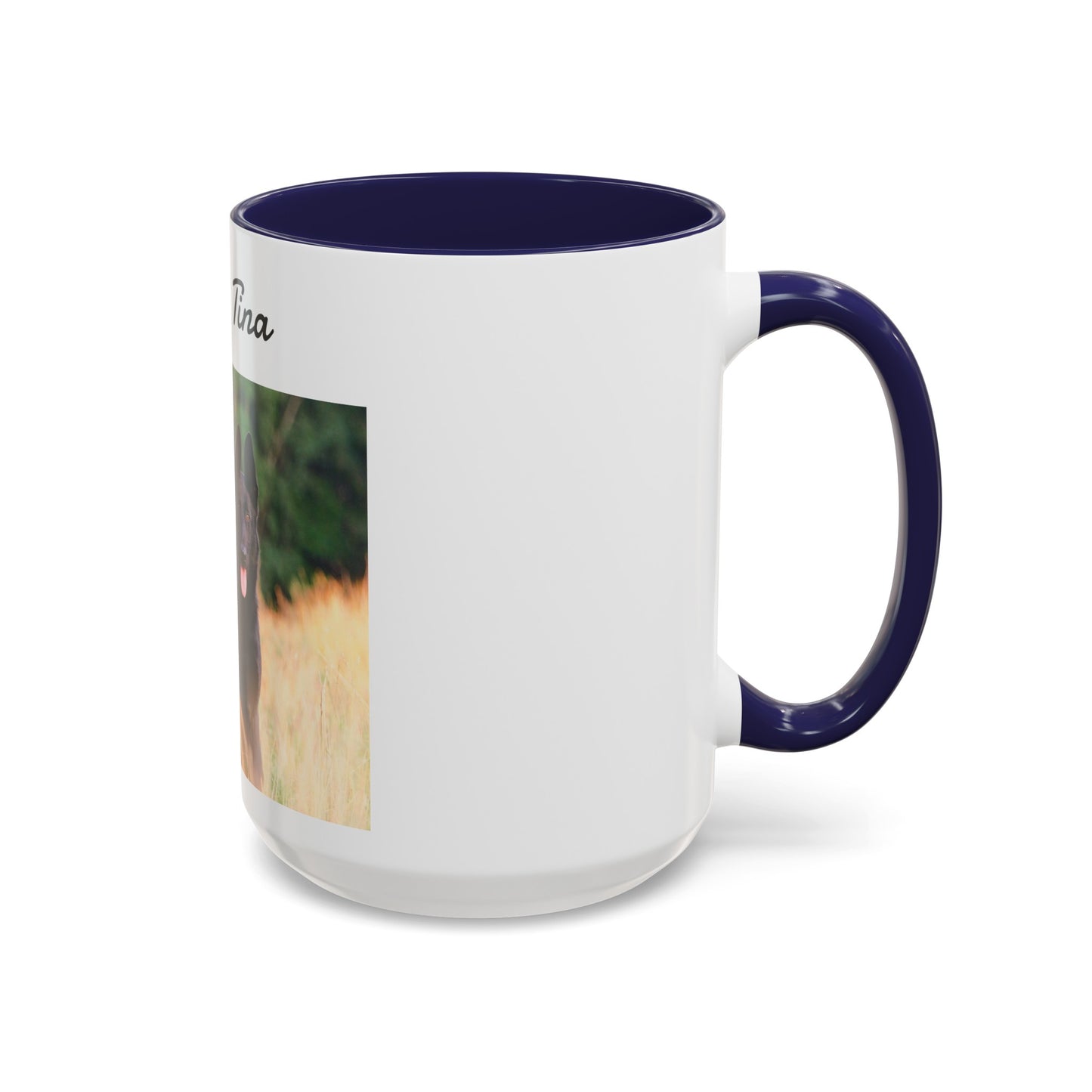 Custom Pet Photo Accent Coffee Mug