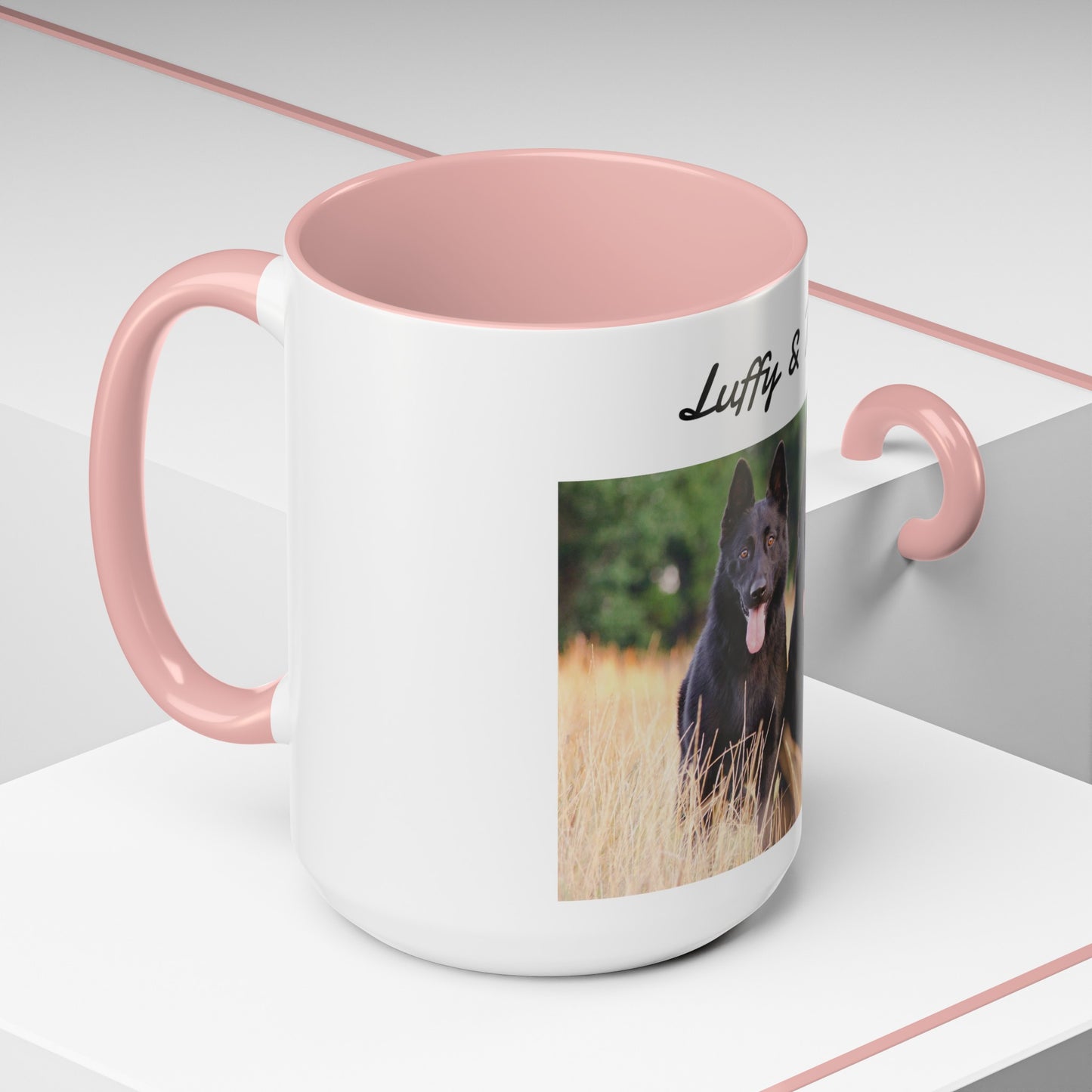 Custom Pet Photo Accent Coffee Mug