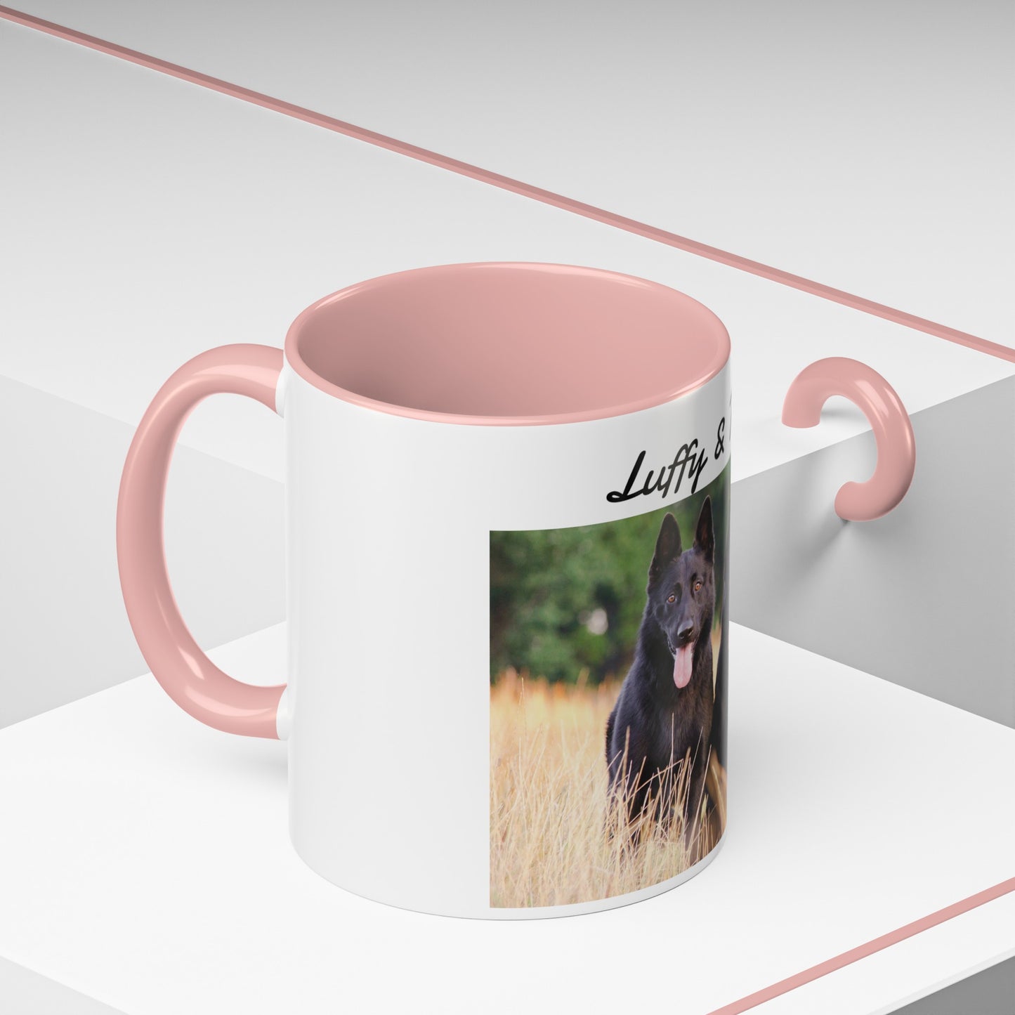 Custom Pet Photo Accent Coffee Mug