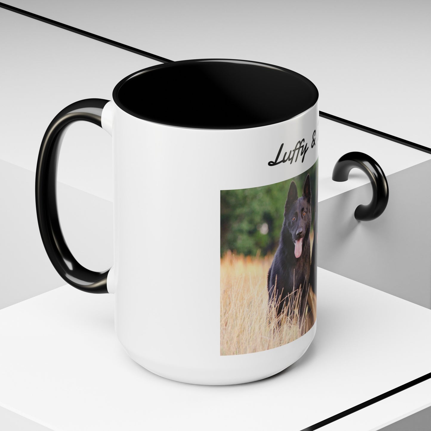 Custom Pet Photo Accent Coffee Mug