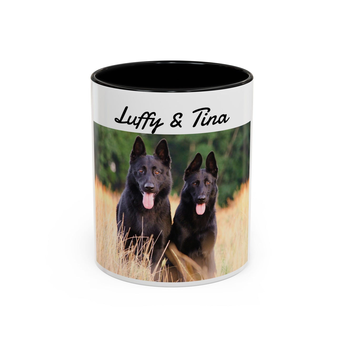 Custom Pet Photo Accent Coffee Mug