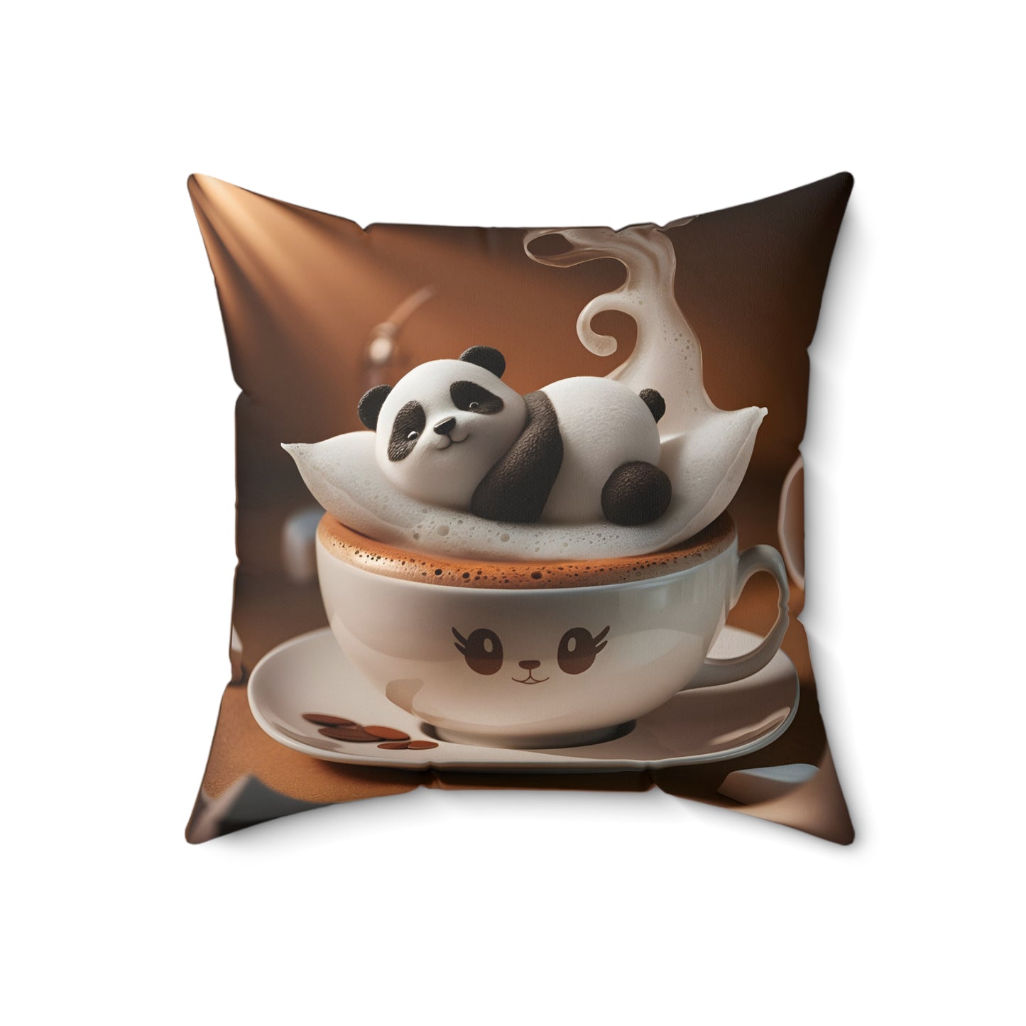 Cute Panda Coffee Edition Pillow