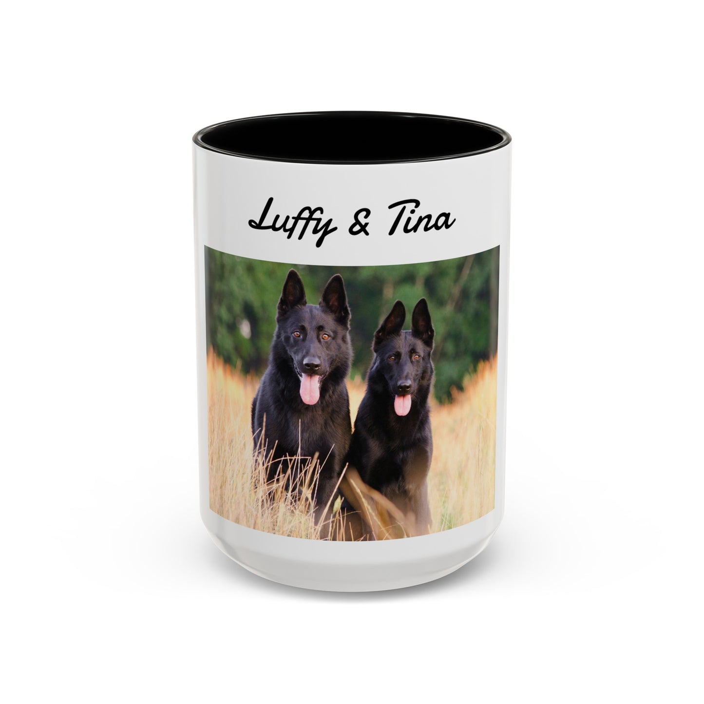 Custom Pet Photo Accent Coffee Mug