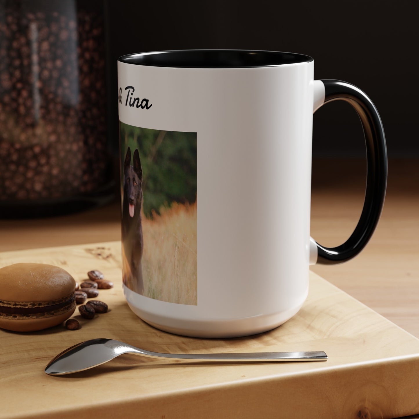 Custom Pet Photo Accent Coffee Mug