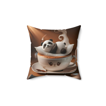 Cute Panda Coffee Edition Pillow