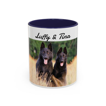 Custom Pet Photo Accent Coffee Mug