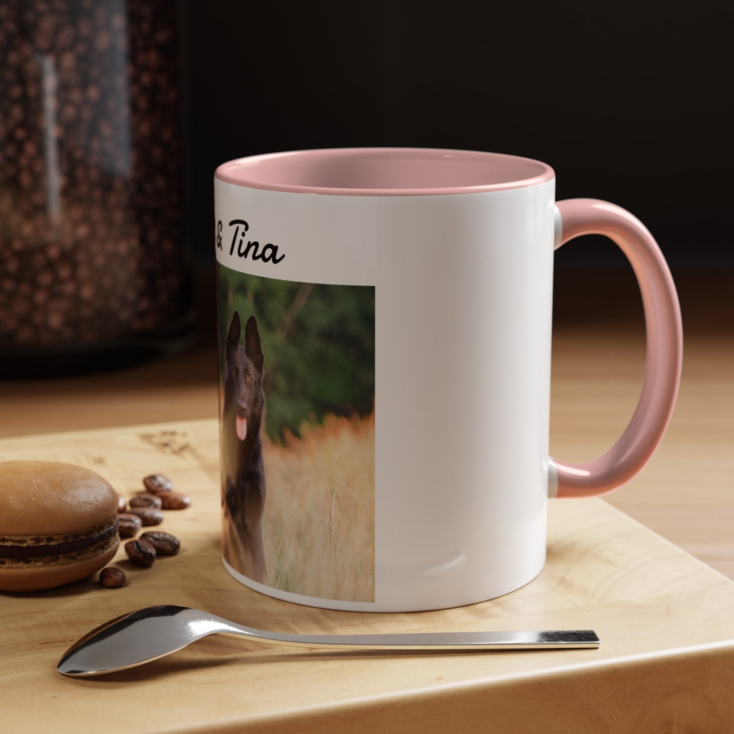 Custom Pet Photo Accent Coffee Mug