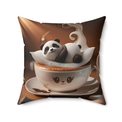 Cute Panda Coffee Edition Pillow