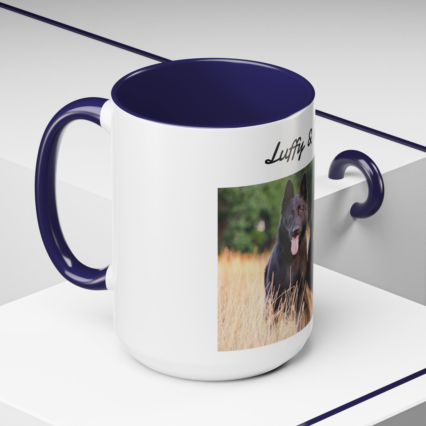 Custom Pet Photo Accent Coffee Mug