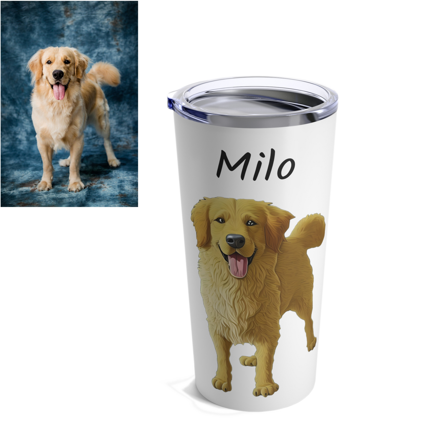 Custom Cartoon Pet Tumbler 20oz