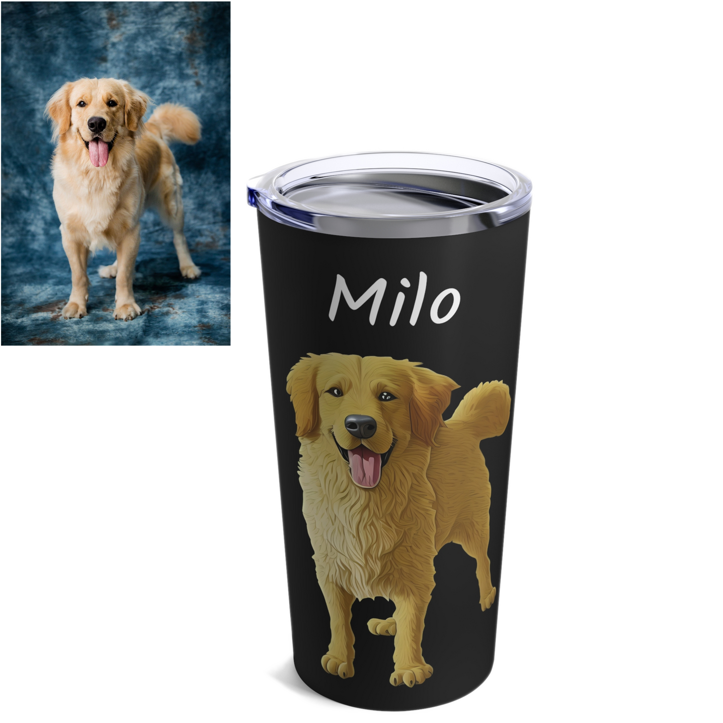 Custom Cartoon Pet Tumbler 20oz