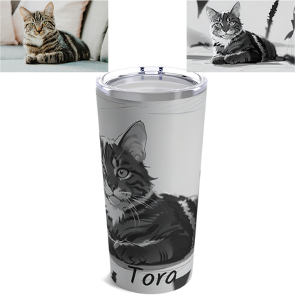 Custom Pet Sketch Tumbler 20oz