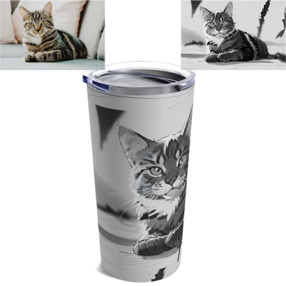 Custom Pet Sketch Tumbler 20oz