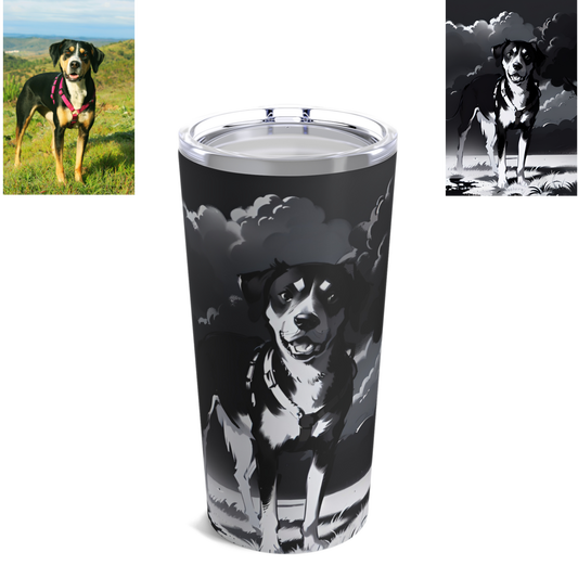 Custom Pet Sketch Tumbler 20oz