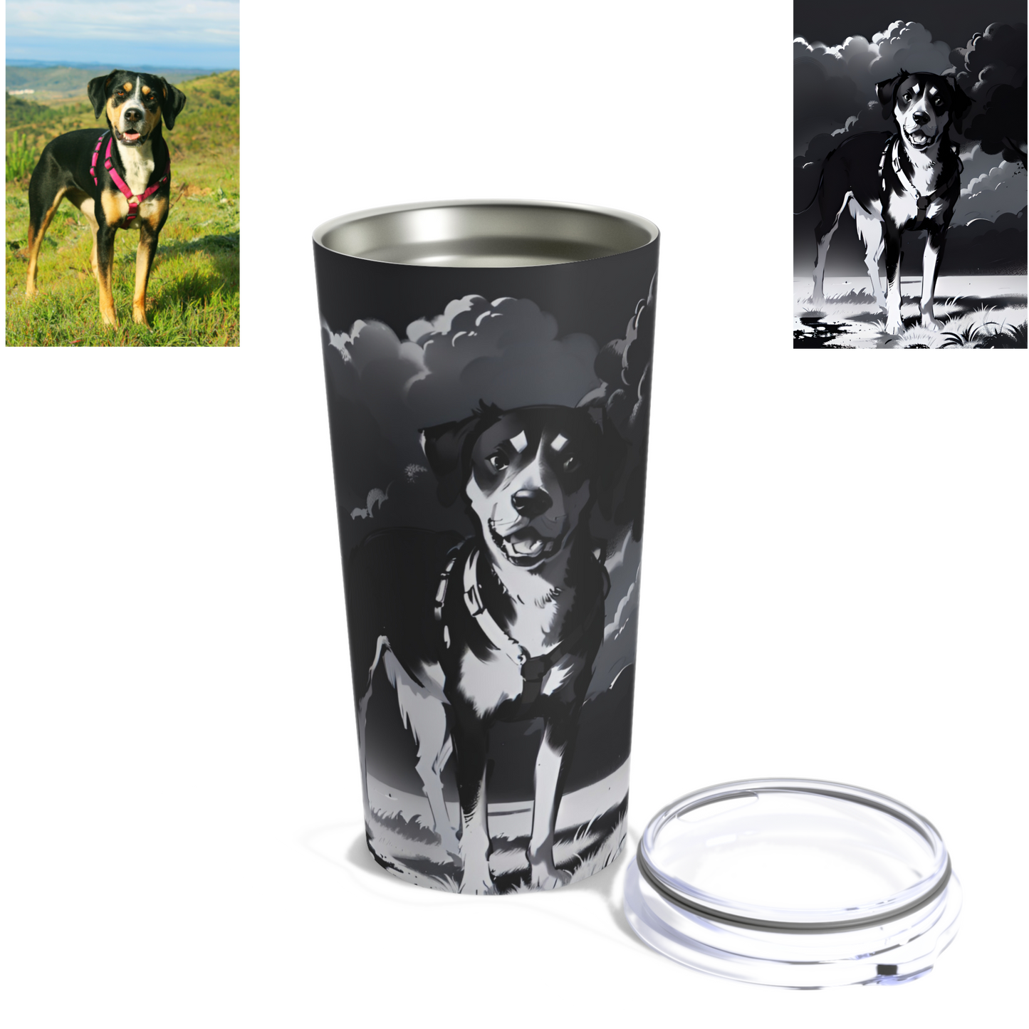 Custom Pet Sketch Tumbler 20oz