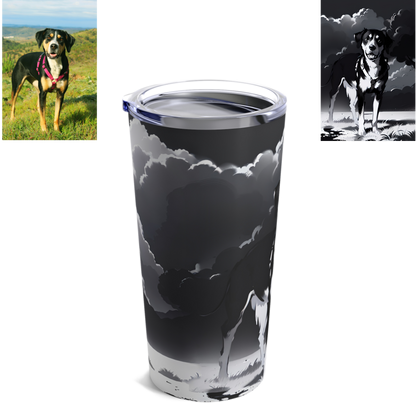 Custom Pet Sketch Tumbler 20oz