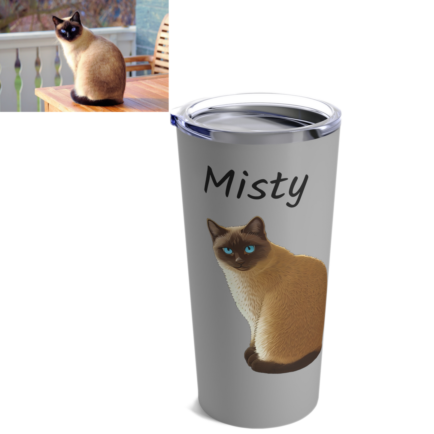 Custom Cartoon Pet Tumbler 20oz