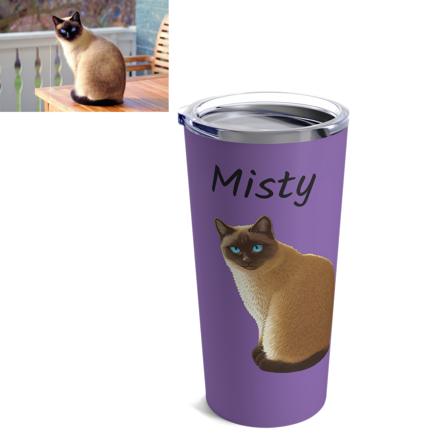 Custom Cartoon Pet Tumbler 20oz